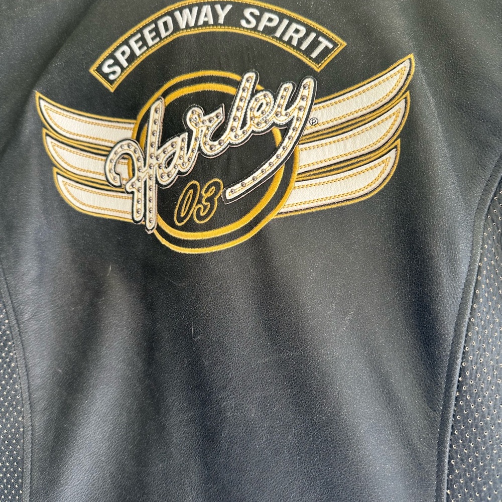 Authentic Harley-Davidson Black and Gold Speedway Spirit Jacket